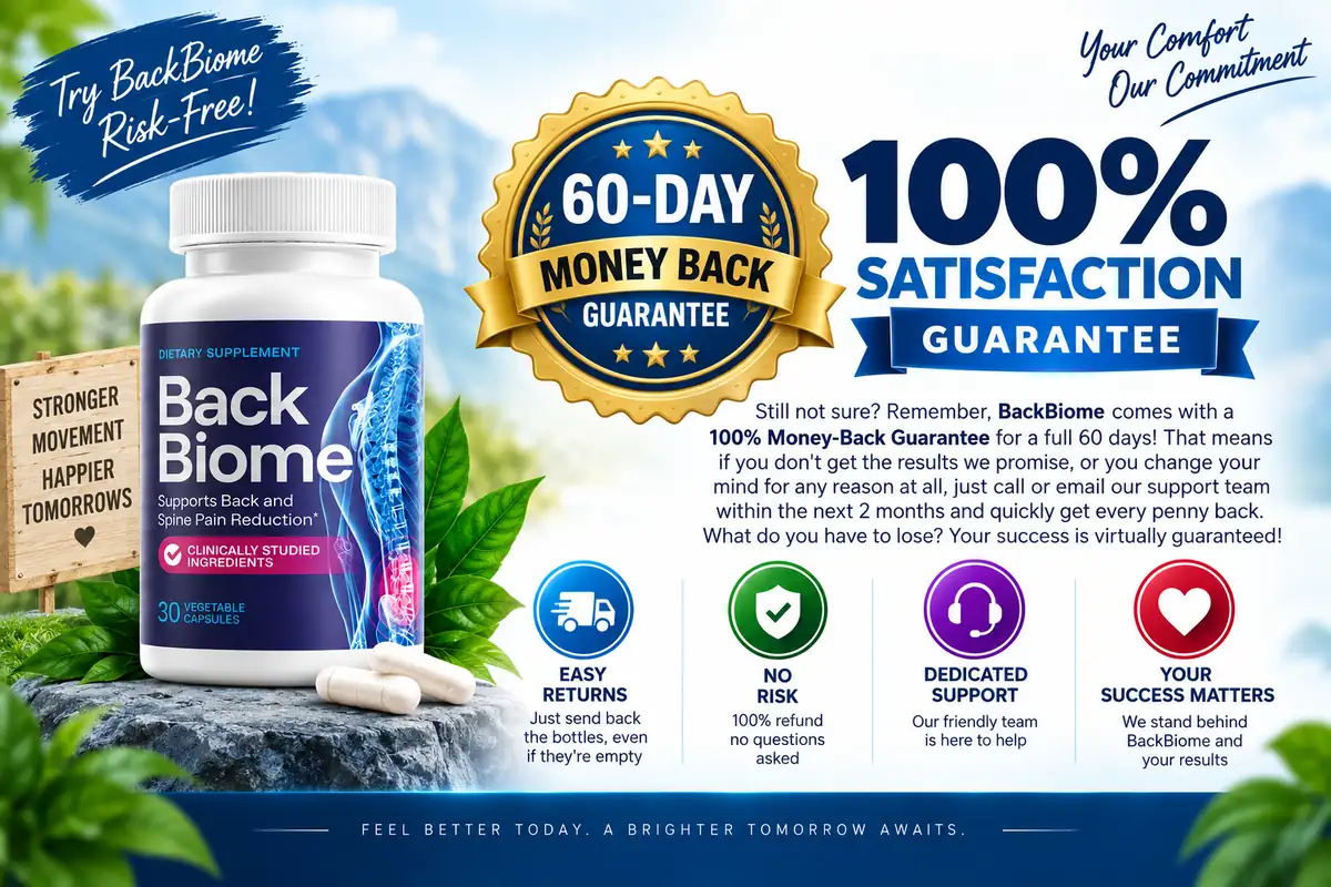 BackBiome money-back guarantee graphic